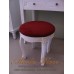โต๊ะเครื่องแป้งสไตล์วินเทจ 4 ลิ้นชัก ขนาด 80 x 45 x 75 พร้อมสตูลกลมแกะลายหลุยส์