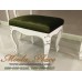โต๊ะเครื่องแป้งหลุยส์ไม้สักทำสีขาวเดินเงิน ขนาด 120 x50 x75  ซม. พร้อมสตูลหลุยส์ขนาด 50x45x45 ซม.