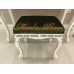 โต๊ะเครื่องแป้งหลุยส์ไม้สักทำสีขาวเดินเงิน ขนาด 120 x50 x75  ซม. พร้อมสตูลหลุยส์ขนาด 50x45x45 ซม.
