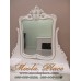 โต๊ะเครื่องแป้งหลุยส์ไม้สักทำสีขาวเดินเงิน ขนาด 120 x50 x75  ซม. พร้อมสตูลหลุยส์ขนาด 50x45x45 ซม.